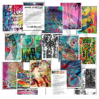 Instant Digital Download COLLAGE SHEET Printables Mixed Media Art